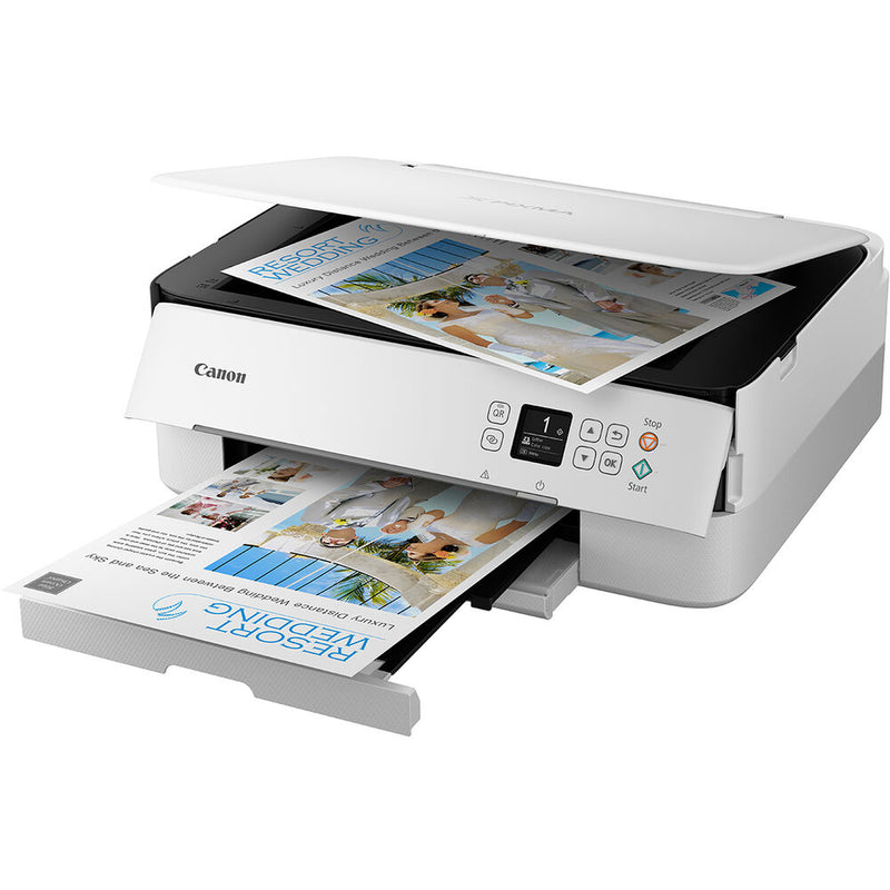 Canon PIXMA TS6420a Wireless Inkjet All-In-One Color Printer (White)