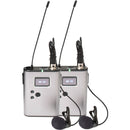 VocoPro BENCHMARK-DUAL-BP Dual-Channel Wireless Lavalier/Headset Microphone System with Active Antennas and Flight Case (900 MHz)