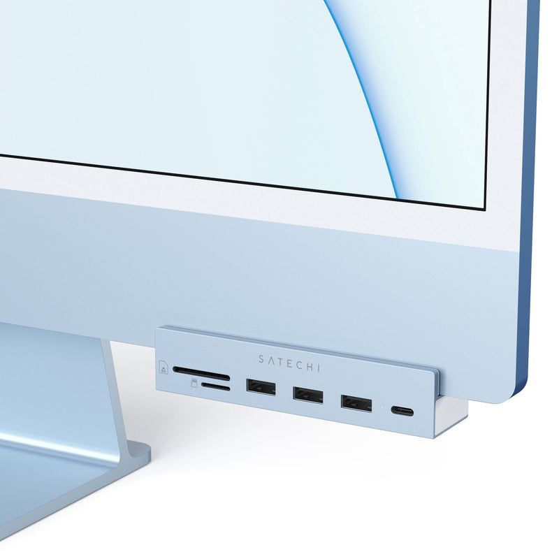 Satechi 6-in-1 USB Type-C Hub Clamp for 24" iMac (Blue)