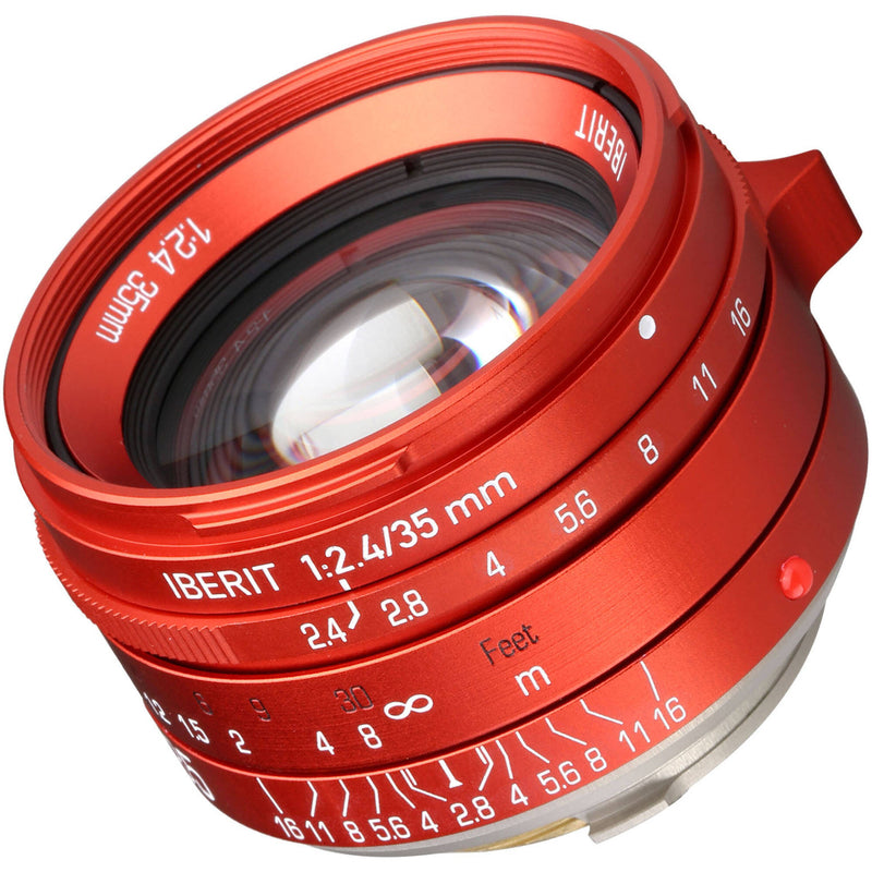 KIPON Iberit 35mm f/2.4 Lens for Leica M (Red)