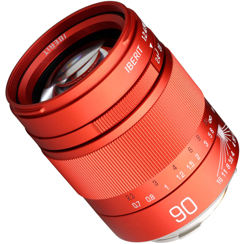 KIPON Iberit 90mm f/2.4 Lens for Leica M (Red)