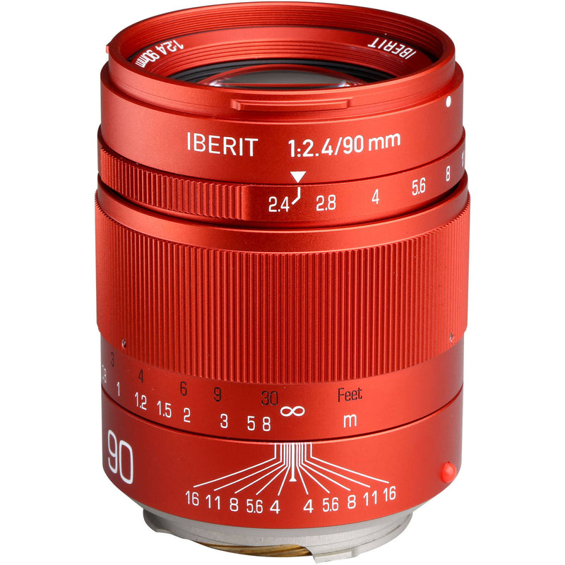 KIPON Iberit 90mm f/2.4 Lens for Leica M (Red)