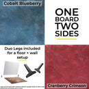 V-FLAT WORLD 24 x 24" Duo-Board Double-Sided Background (Cobalt Blueberry/Cranberry Crimson)