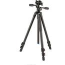 Slik Pro AL-523-3W Aluminum 3-Section Tripod with Arca-Type 3-Way Pan-Tilt Head