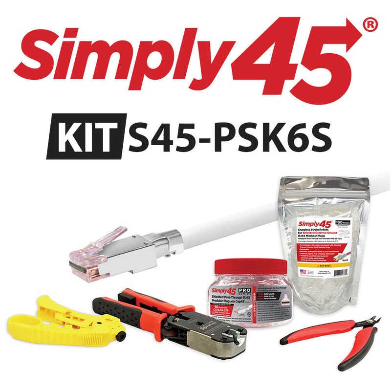 Simply45 S45-PSK6S ProSeries Pass-Through Cat 6/6a STP Starter Kit