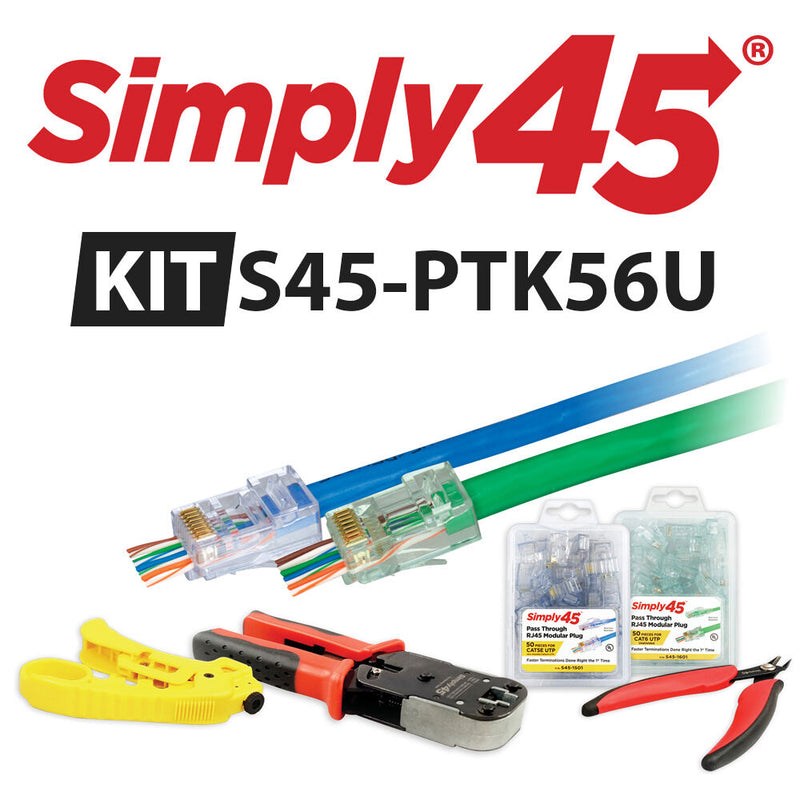 Simply45 S45-PTK56U Pass-Through Series Cat 5e/6 UTP Starter Kit