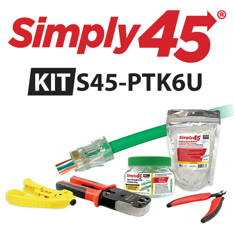 Simply45 S45-PTK6U Pass-Through Series Cat 6 UTP Starter Kit