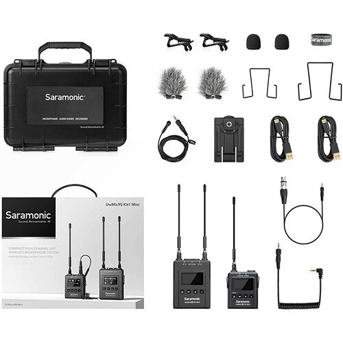 Saramonic UWMIC9S Mini KIT1 Compact Camera-Mount Wireless Omni Lavalier Microphone System (514 to 596 MHz)