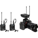 Saramonic UwMic9S Mini KIT2 Compact 2-Person Camera-Mount Wireless Omni Lavalier Microphone System (514 to 596 MHz)