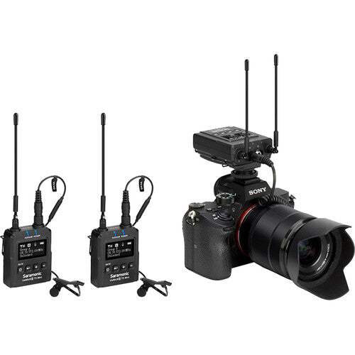 Saramonic UwMic9S Mini KIT2 Compact 2-Person Camera-Mount Wireless Omni Lavalier Microphone System (514 to 596 MHz)