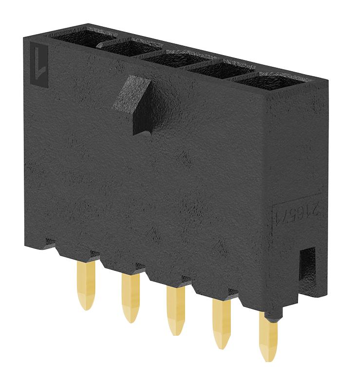 Molex 216571-3005 Pin Header Power Wire-to-Board 3 mm 1 Rows 5 Contacts Through Hole Straight