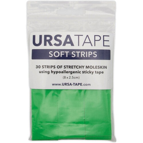 Remote Audio URSA Small Soft Strip Tape for Lavalier Microphones (30-Pack, Chroma Green)