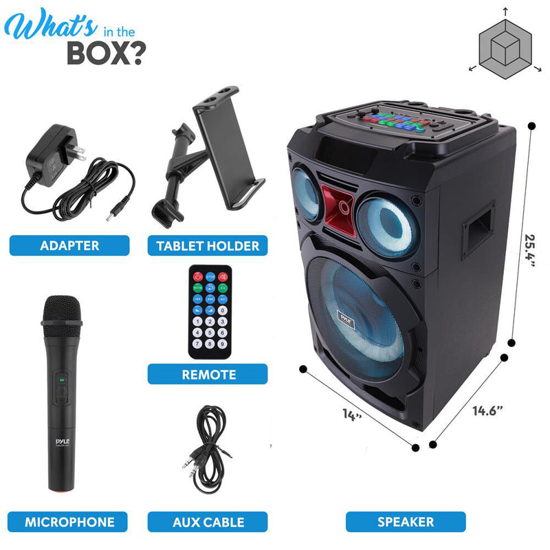 Pyle Pro PHP210DJT 10" Portable Bluetooth PA System with Rechargeable Battery