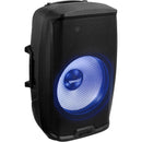 Gemini 2000W 2-Way 15" Powered Bluetooth Loudspeaker with Light Show, Stand, and Microphone