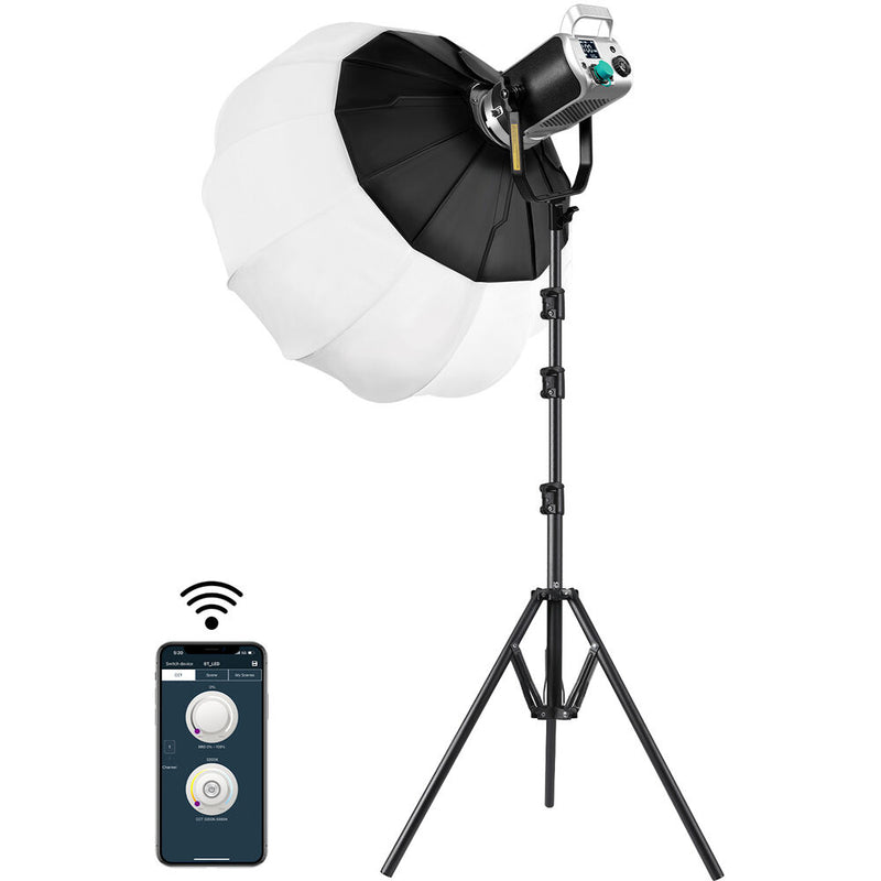 GVM SD200D Bi-Color LED Video Spotlight Kit with Lantern Softbox