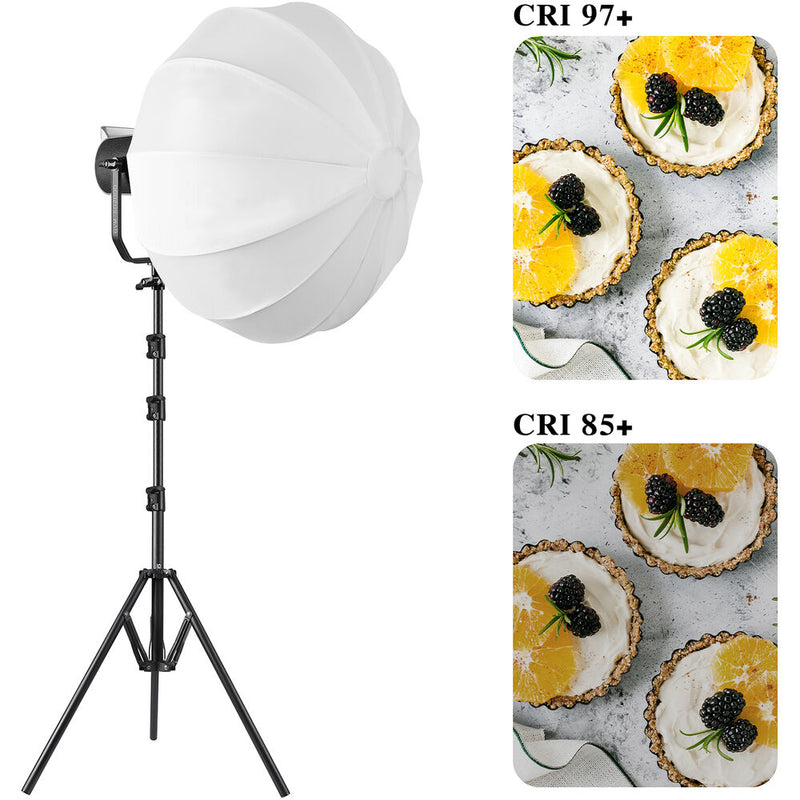 GVM SD200D Bi-Color LED Video Spotlight Kit with Lantern Softbox