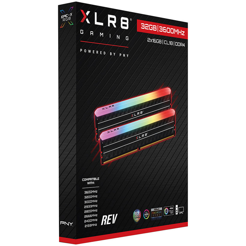 PNY 32GB XLR8 Gaming REV RGB DDR4 Memory Kit (2 x 16GB)