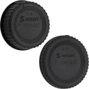 Sensei Body Cap and Rear Lens Cap Kit for Nikon F-Mount Cameras/Lenses