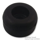 KEYSTONE 720 Bumper / Feet, Recessed, Round, Black, 6.4 mm, Rubber, Screw