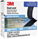 3M MP-3541/42 BLACK Hook & Loop Fastener, Reclosable, Adhesive Back, Dual Lock&trade;, Black, 25.4 mm, 27 N/m&sup2;, 4.48 m