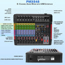 Pyle Pro PMX648 8-Channel Audio Mixer with Recording Interface