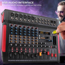 Pyle Pro PMX648 8-Channel Audio Mixer with Recording Interface