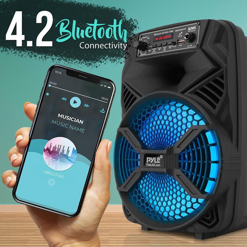 Pyle Pro PPHP836B Portable 8" 300W PA Speaker System with Bluetooth