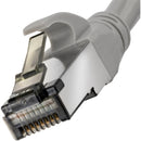 Pearstone Cat 7 Double-Shielded Ethernet Patch Cable (1', Gray)