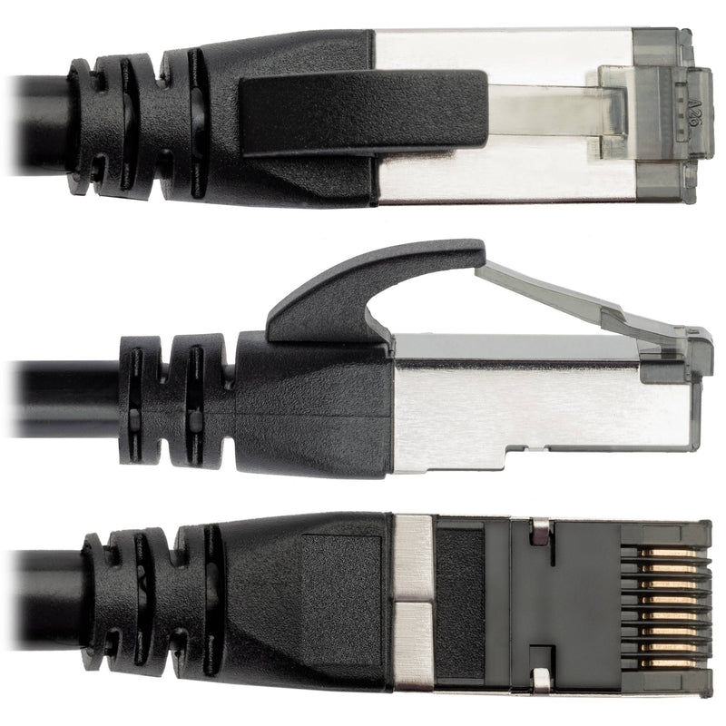 Pearstone Cat 7 Double-Shielded Ethernet Patch Cable (1', Black)