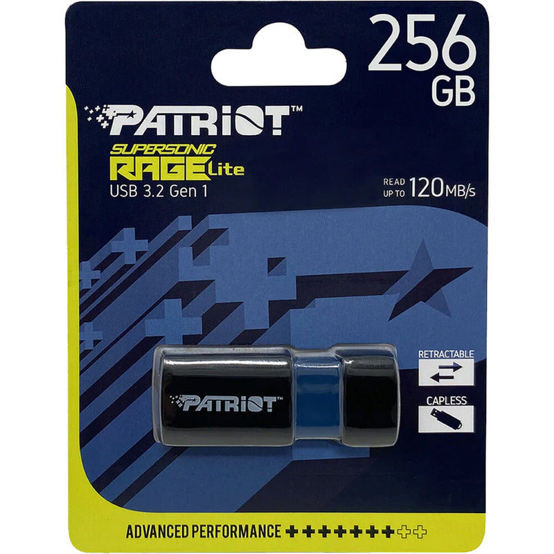 Patriot 256GB Supersonic Rage Lite USB 3.2 Gen 1 Type-A Flash Drive