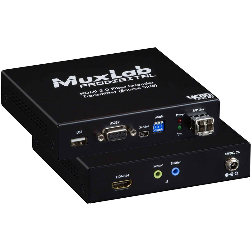 MuxLab Single-Mode HDMI 2.0 Fiber Extender Kit