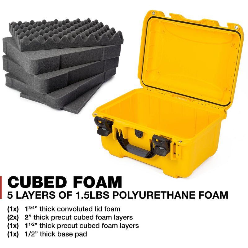 Nanuk 918 Case with Cubed Foam Insert (Yellow)