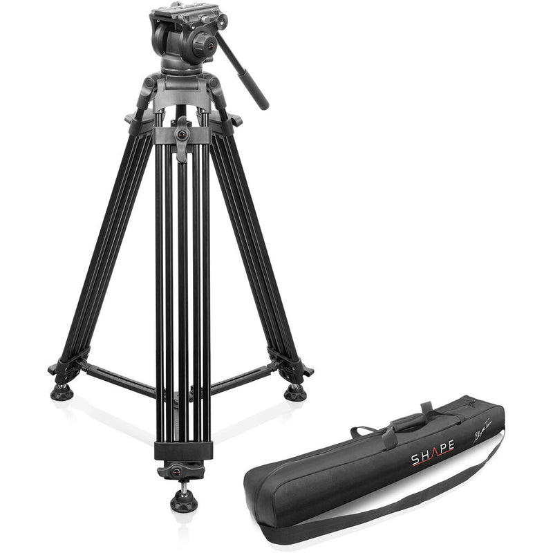 SHAPE SVT10K 3-Stage Video Tripod with Fluid Head and Bag