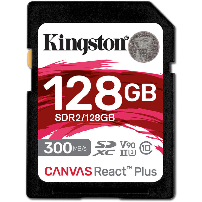 Kingston 128GB Canvas React Plus UHS-II SDXC Memory Card