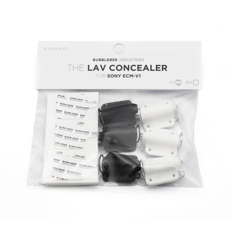 Bubblebee Industries Lav Concealer for Sony ECM-V1 (3 Black and 3 White)