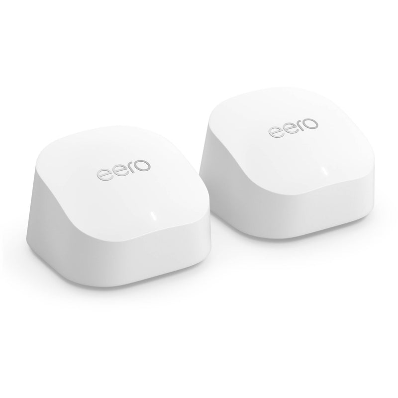 eero 6+ AX3000 Wi-Fi 6 Dual-Band Gigabit Mesh System (Router, 1 Extender, White)