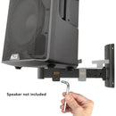 Auray Wall Mount Speaker Bracket with Adjustable Tilt, Angle, and Back Plate (Pair)