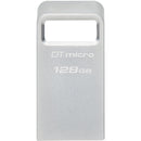 Kingston 128GB DataTraveler Micro USB Flash Drive (Silver)