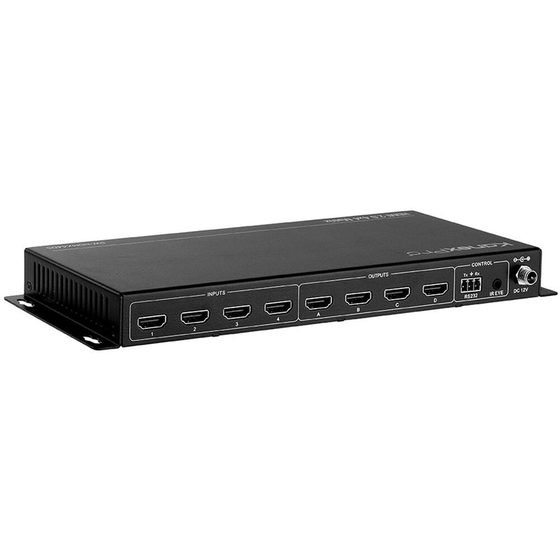 KanexPro 4x4 HDMI 2.0 Matrix Switcher with 4K to 1080p Downscaling