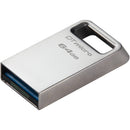 Kingston 64GB DataTraveler Micro USB Flash Drive (Silver)