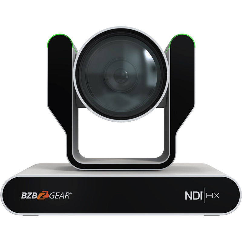 BZBGear Live Streaming 4K NDI PTZ Camera with Tally Lights & 12x Optical Zoom (White)