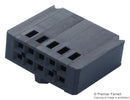 AMP - TE CONNECTIVITY 102387-1 Connector Housing, AMPMODU Mod IV Series, Receptacle, 10 Ways, 2.54 mm, Ampmodu Socket Contacts