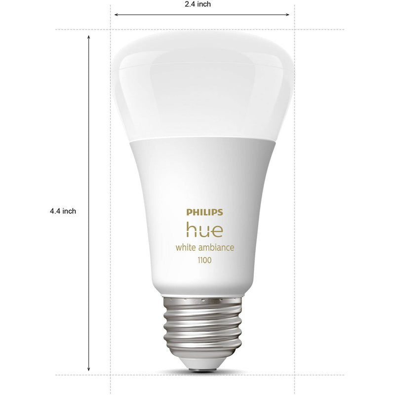 Philips Hue A19 Bulb with Bluetooth (White Ambiance, 2-Pack)