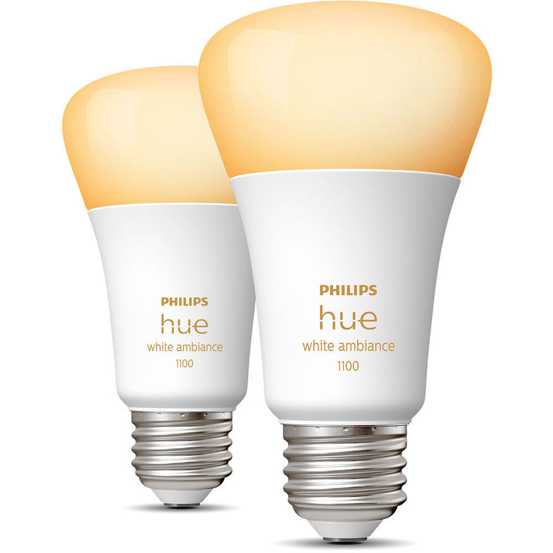 Philips Hue A19 Bulb with Bluetooth (White Ambiance, 2-Pack)