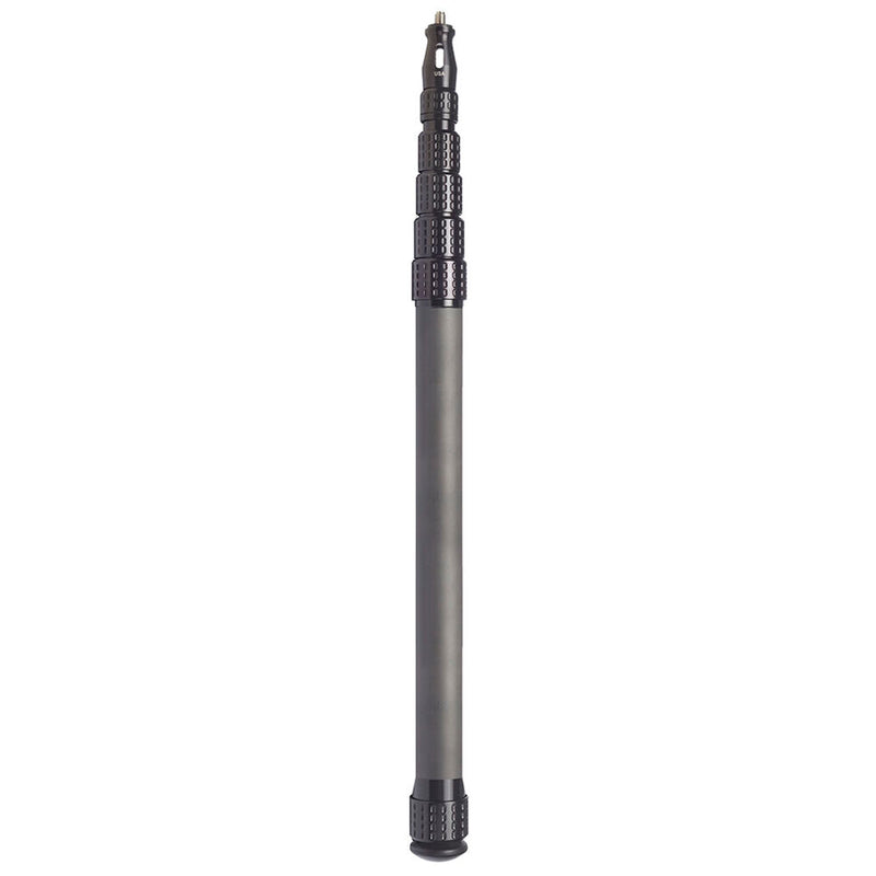 K-Tek KP10VFT Mighty Boom 5-Section Graphite Boompole with Straight Cable & Flow-Through Bottom Module (10.3')