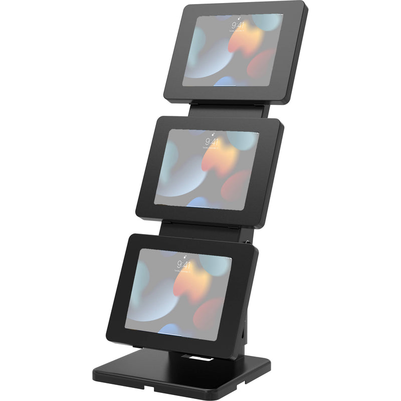 CTA Digital Triple Screen Adjustable Kiosk with 3 Universal Security Enclosures