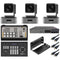 BZBGear Podcast Kit with 3 x 30x PTZ Cameras/Mixer/PoE Switch/Ceiling Mount/Cable