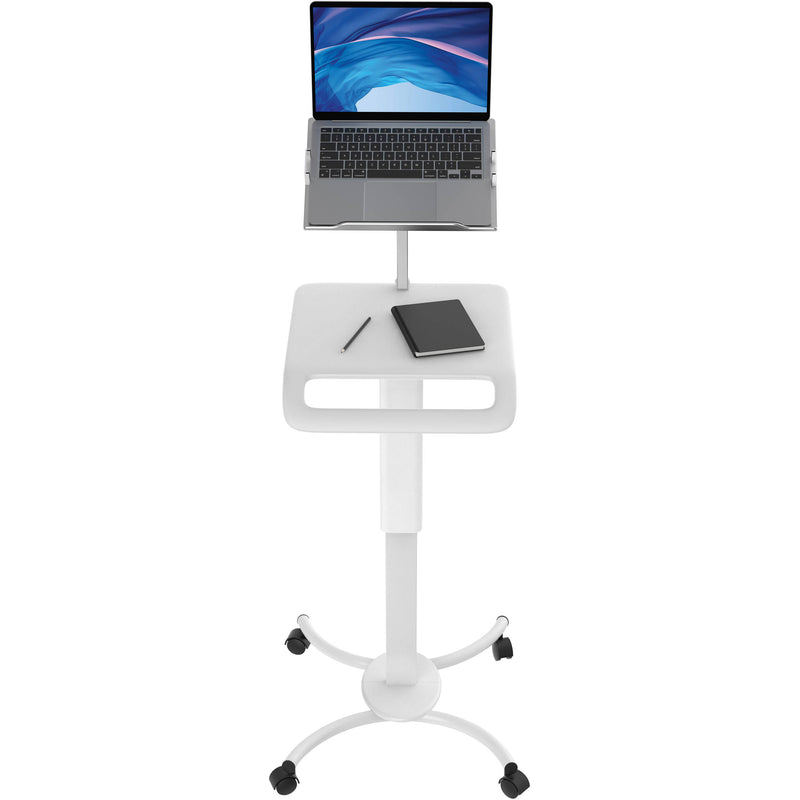 CTA Digital Height-Adjustable Rolling Workstation Cart with Laptop Holder