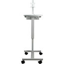 CTA Digital Height-Adjustable Rolling Workstation Cart with Adjustable VESA Arm Mount