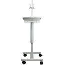 CTA Digital Height-Adjustable Rolling Workstation Cart with Adjustable VESA Arm Mount